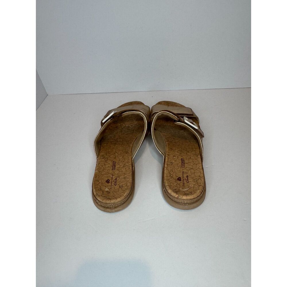CLOUDSTEPPERS by Clarks Slide Sandals Step June Sun Rose Gold Size 9 - Picture 4 of 8